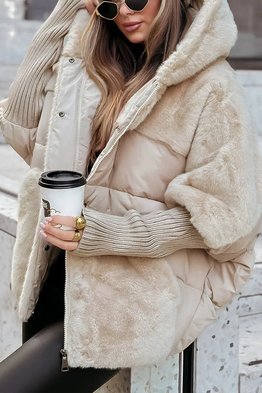 Bomber à capuche pour femme